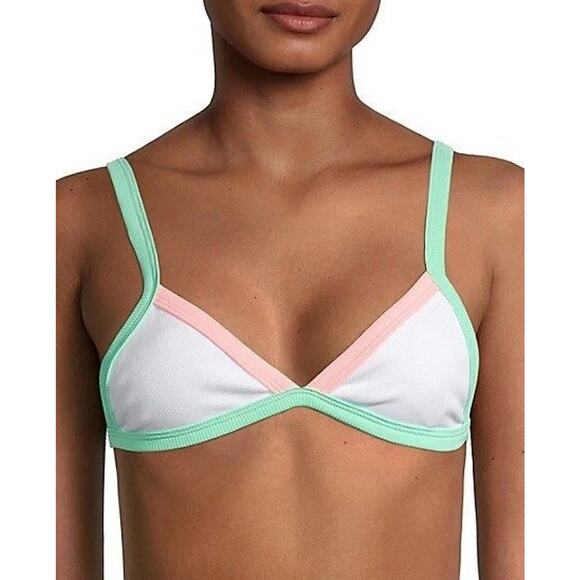 Peixoto STRAWBERRY MINT SWIRL Tina Bralette Bikini Swim Top sz L - Picture 1 of 4